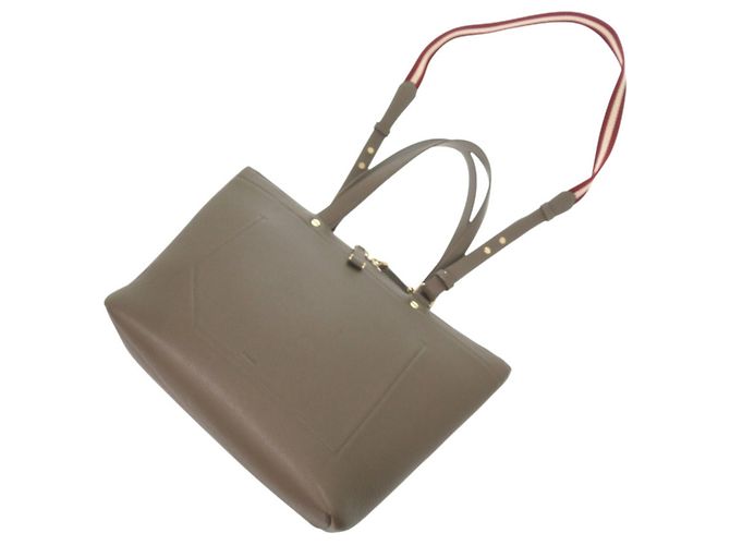 Saco Tote 2-Way Bally em couro Greige Cinza - vista 5