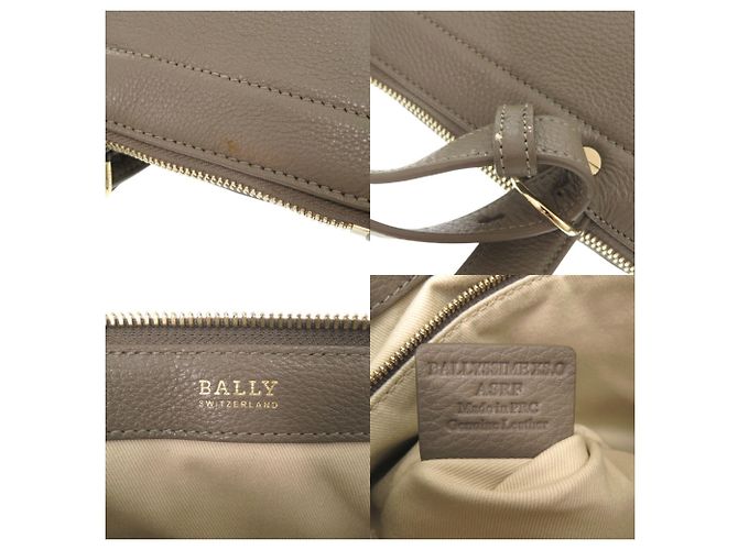Saco Tote 2-Way Bally em couro Greige Cinza - vista 9