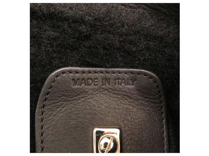 Borsa a mano Tod's D-Styling in pelle e shearling Marrone - vista 8