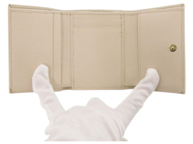 Dolce & Gabbana Tri-fold Geldbörse aus beigem Leder - Ansicht 4