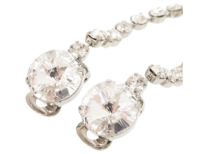 Orecchini Miu Miu in argento con cristalli e perle finte - vista 6