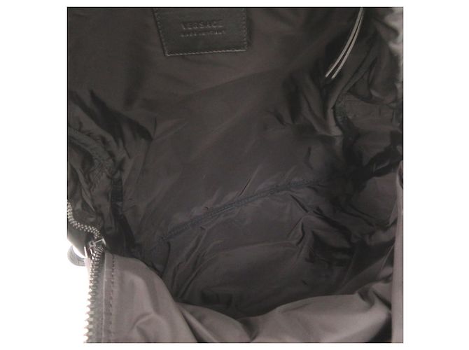 Versace Logo Nylon Black Backpack - view 7