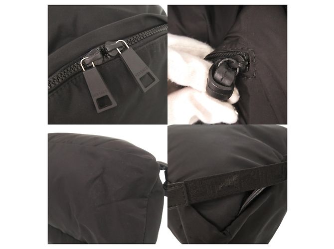 Versace Logo Nylon Black Backpack - view 9