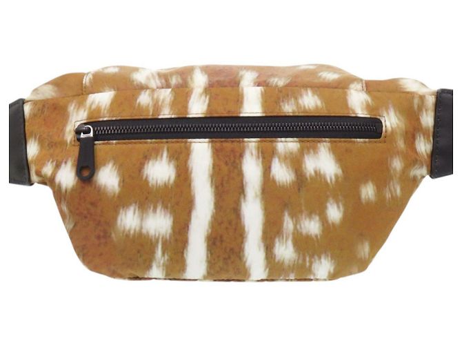 Borsello da vita Burberry in nylon e pelle con stampa cervo, marrone - vista 3
