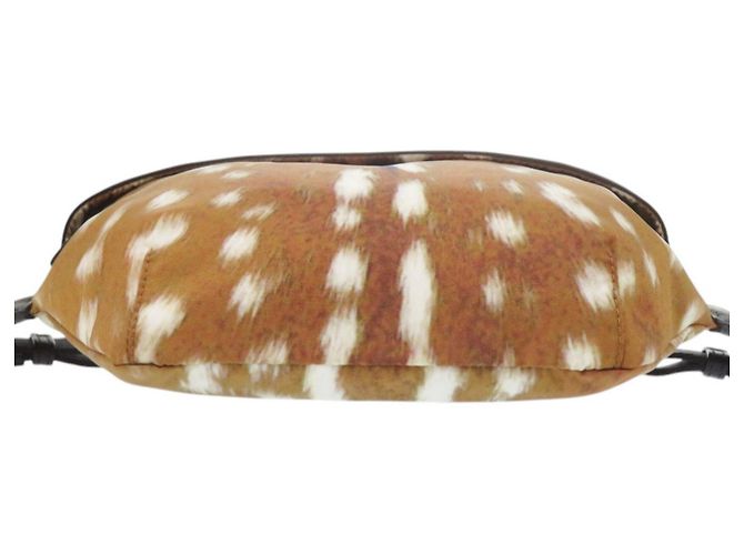 Borsello da vita Burberry in nylon e pelle con stampa cervo, marrone - vista 4