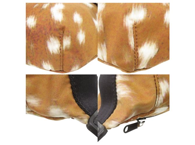 Borsello da vita Burberry in nylon e pelle con stampa cervo, marrone - vista 5