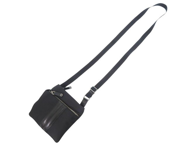 Borsa a tracolla Tod's in nylon e pelle nera Nero - vista 7