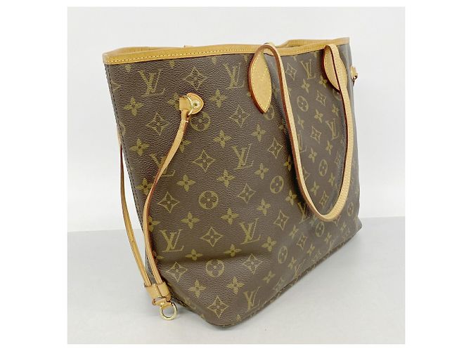 Sac Cabas Louis Vuitton Monogram Neverfull MM Marron - vue 2