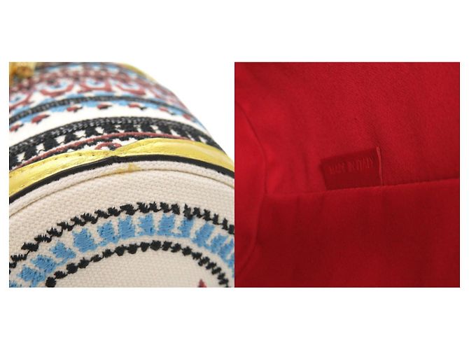 Borsa a secchiello Christian Louboutin LOUBIPHORE Bianco Rosso Multicolore D'oro - vista 8