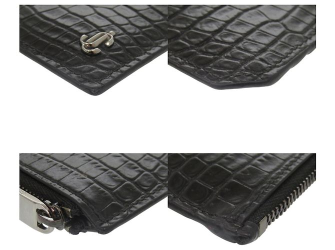 Tarjetero Jimmy Choo CASEY de piel grabada negra Negro - vista 4