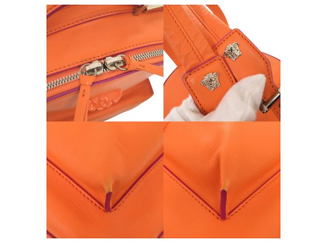 Versace Gianni Medusa Leder-Rucksack Orange - Ansicht 7
