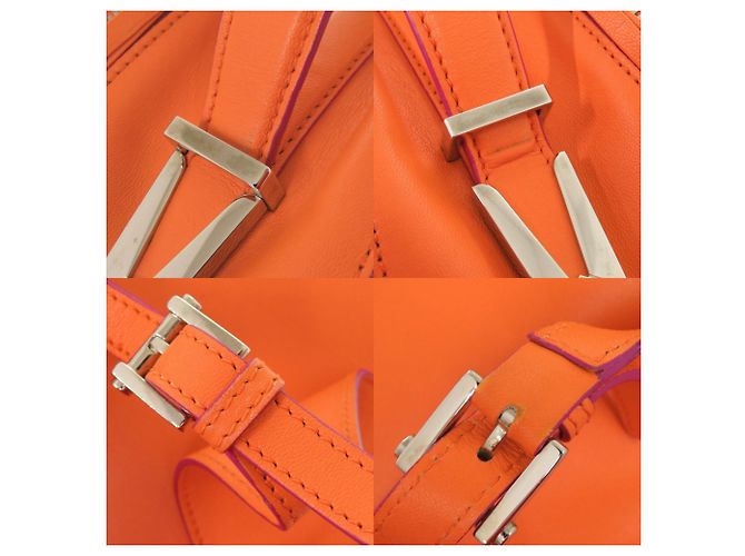 Versace Gianni Medusa Leder-Rucksack Orange - Ansicht 8
