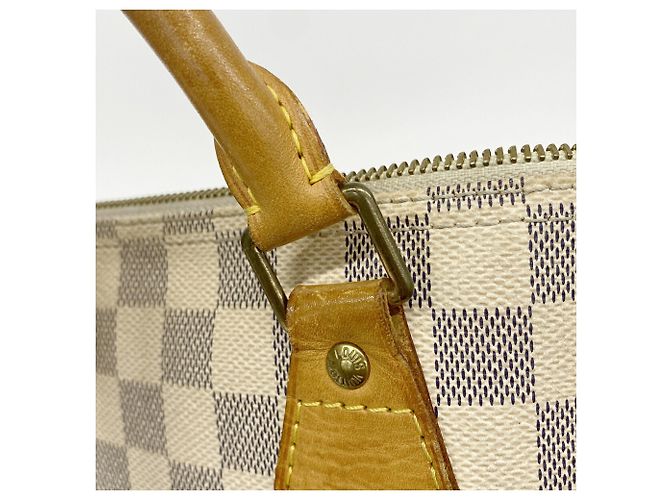 Borsa Louis Vuitton Damier Azur Speedy 35 Bianco - vista 12