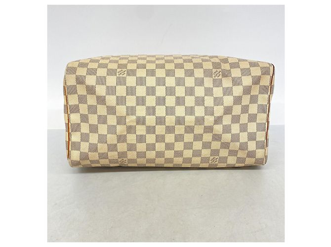 Borsa Louis Vuitton Damier Azur Speedy 35 Bianco - vista 3