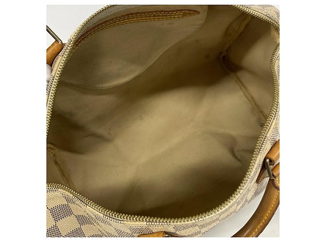 Borsa Louis Vuitton Damier Azur Speedy 35 Bianco - vista 4
