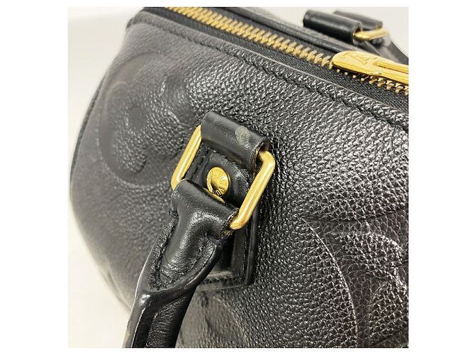 Borsa Louis Vuitton Monogram Empreinte Speedy Bandoulière 25 Nero - vista 6