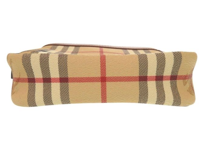 Borsa a tracolla Burberry Haymarket Check Nero Rosso Beige - vista 3