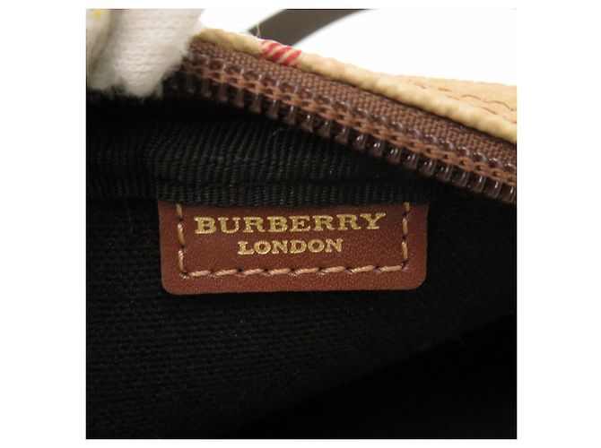 Borsa a tracolla Burberry Haymarket Check Nero Rosso Beige - vista 7