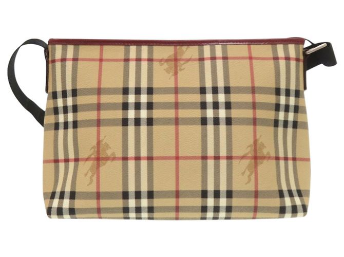 Borsa a tracolla Burberry Nova Check in tela rivestita Beige - vista 3
