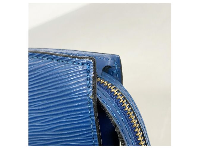 Borsa a tracolla Louis Vuitton Epi Saint Jacques Poigné Long Blu - vista 9