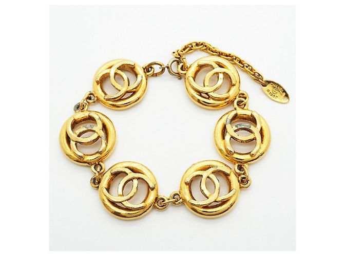 Bracciale con ciondoli placcati oro Chanel D'oro - vista 3