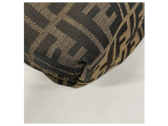 Fendi Zucca Schultertasche aus Nylon-Canvas Braun - Ansicht 6