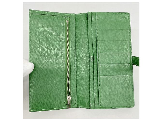 Hermès Hermes Bearn Soufflé lange Geldbörse im Bamboo-Design - Ansicht 3