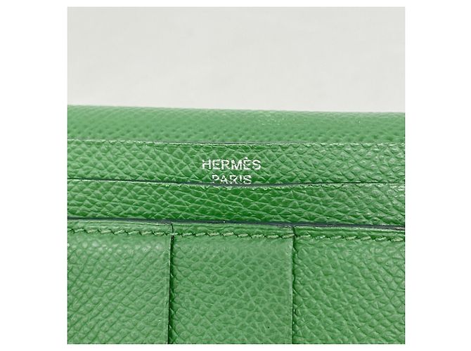 Hermès Hermes Bearn Soufflé lange Geldbörse im Bamboo-Design - Ansicht 4