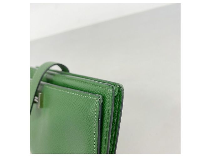 Hermès Hermes Bearn Soufflé lange Geldbörse im Bamboo-Design - Ansicht 6