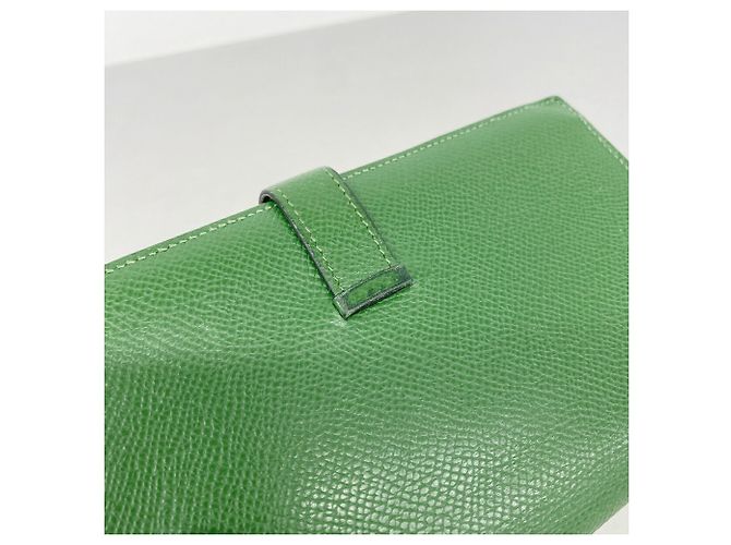 Hermès Hermes Bearn Soufflé lange Geldbörse im Bamboo-Design - Ansicht 8