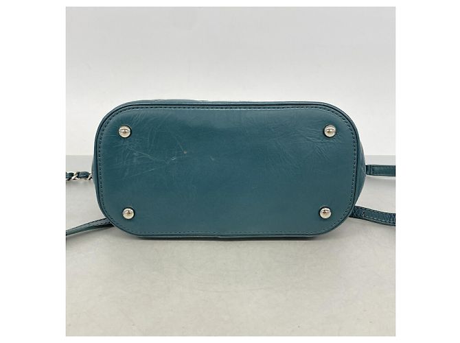 Zaino Chanel Matelassé in pelle d'agnello e vinile Verde - vista 3