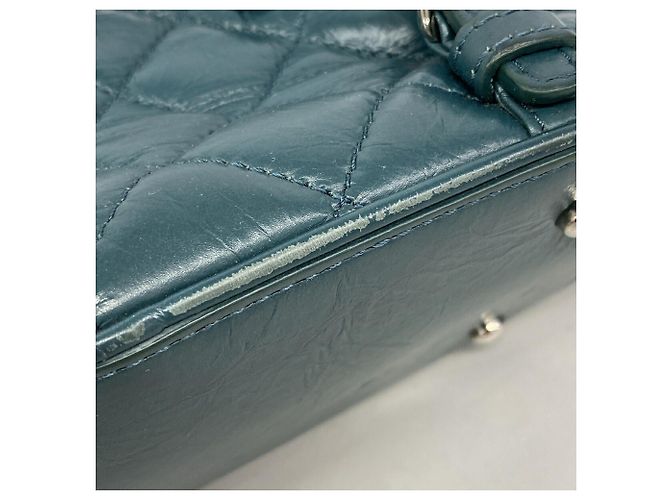 Zaino Chanel Matelassé in pelle d'agnello e vinile Verde - vista 6