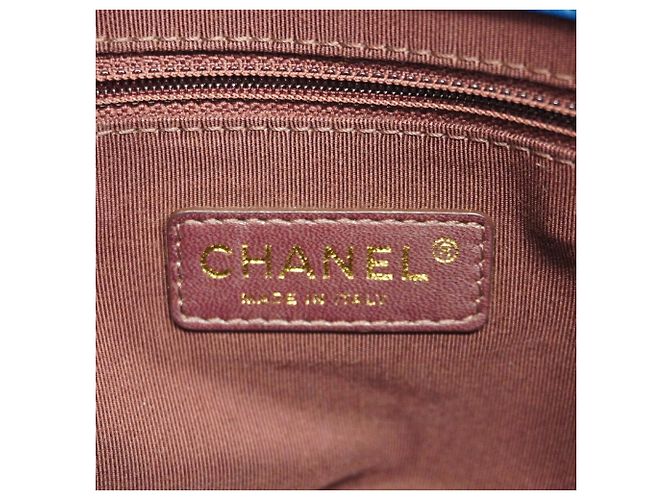Borsa a tracolla in pelle Chanel 2.55 con doppia catena Blu - vista 5