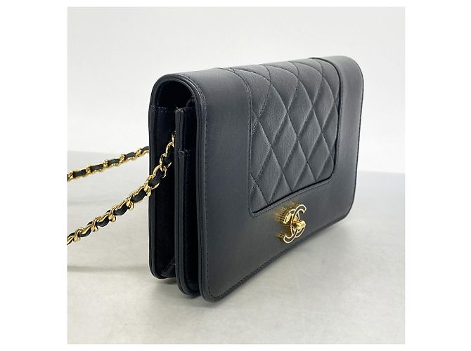 Portafoglio a spalla con catena Chanel Mademoiselle Nero - vista 2
