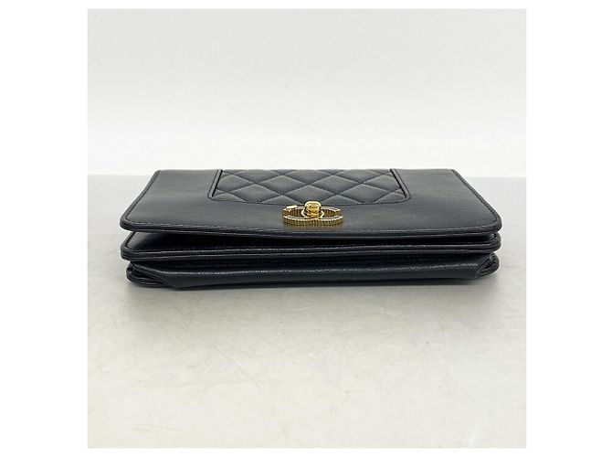 Portafoglio a spalla con catena Chanel Mademoiselle Nero - vista 3