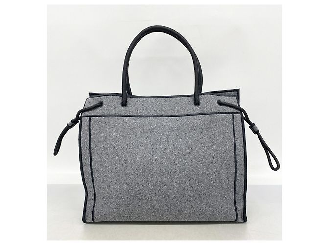 Fendi Tote Bag aus grauem Filz Braun - Ansicht 11