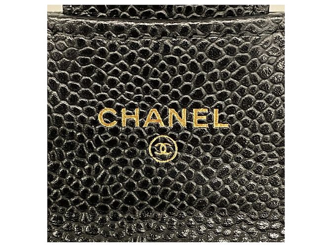 Tarjetero Chanel de piel de caviar acolchada Negro - vista 4