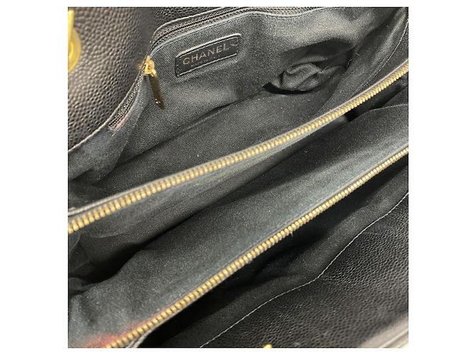 Saco Tote Chanel em couro de bezerro grão preto - vista 4