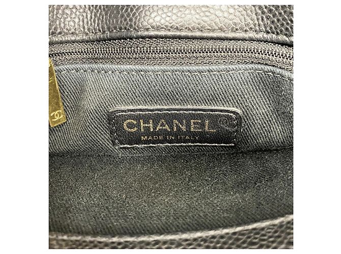Saco Tote Chanel em couro de bezerro grão preto - vista 5