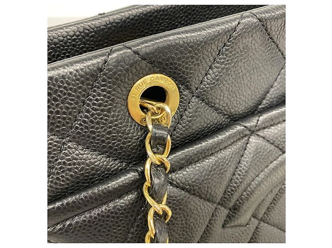 Saco Tote Chanel em couro de bezerro grão preto - vista 8
