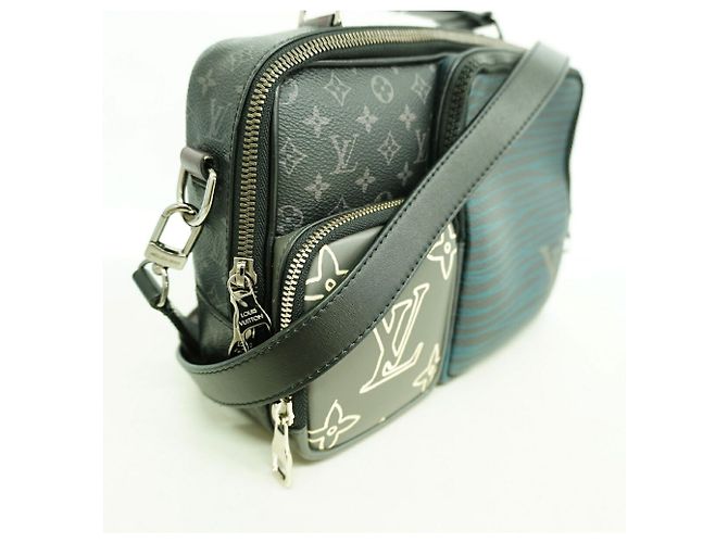 Bolsa Louis Vuitton Monogram Eclipse Patchwork Multi-Pocket Preto - vista 2