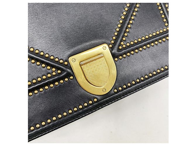 Borsa a tracolla Christian Dior in pelle nera Nero - vista 10
