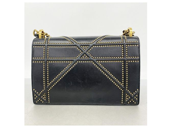 Borsa a tracolla Christian Dior in pelle nera Nero - vista 11