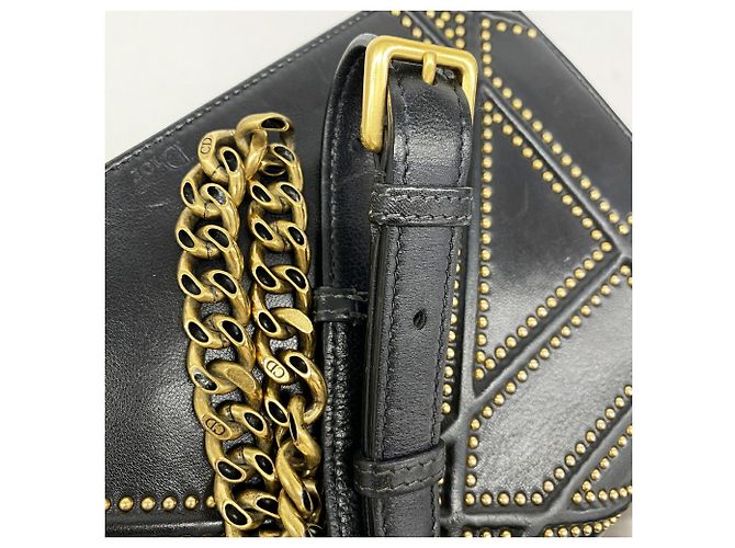Borsa a tracolla Christian Dior in pelle nera Nero - vista 8