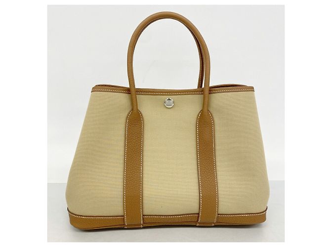 Hermès Bolso Tote Hermes Garden TPM Dorado - vista 8