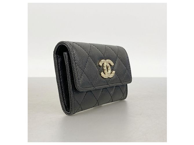 Monedero Chanel Matelassé de piel caviar Negro - vista 2