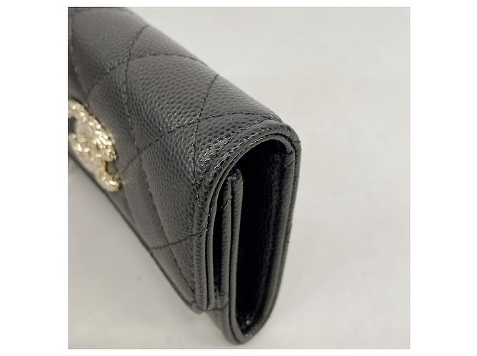 Monedero Chanel Matelassé de piel caviar Negro - vista 6