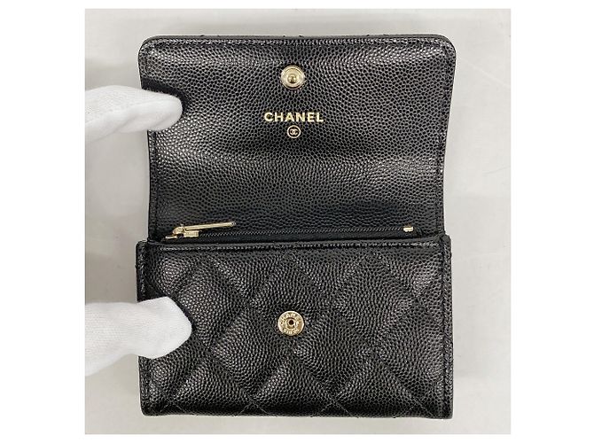 Monedero Chanel Matelassé de piel caviar Negro - vista 8