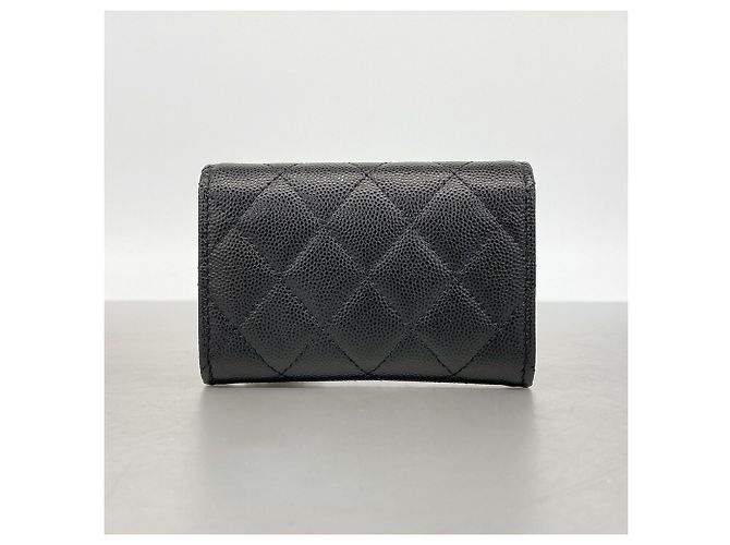 Monedero Chanel Matelassé de piel caviar Negro - vista 9