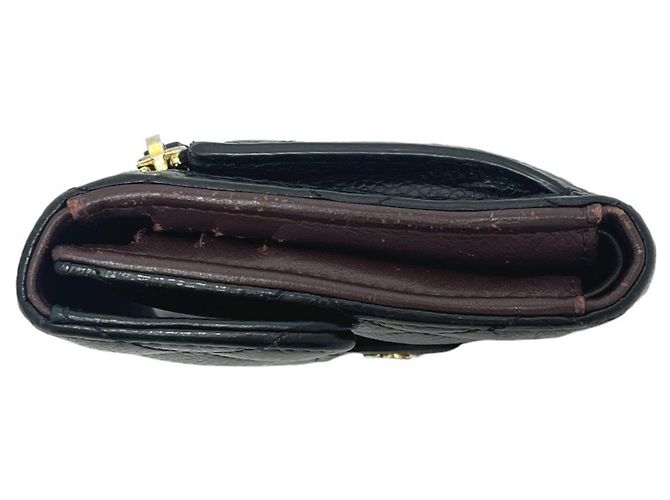 Portafoglio compatto tri-fold Chanel Matelassé Coco Mark Nero - vista 3